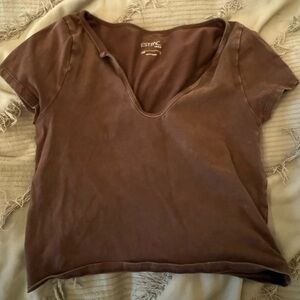 Pacsun Cropped Brown Top